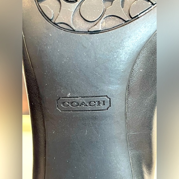 COACH BETHIE Smooth Nappa Boots - 8.5B Black 3.5 inch heel NWOT - Picture 11 of 14